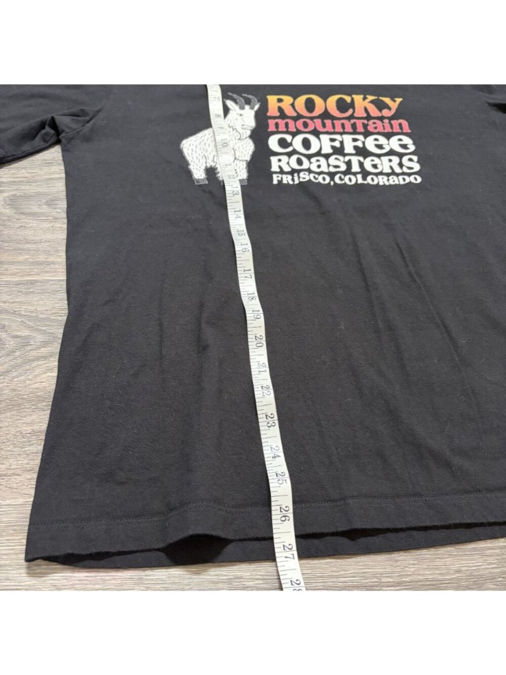 Rocky Mountain Coffee Roasters Graphic T Shirt Large Black Goat Frisco Colorado - Picture 5 of 7